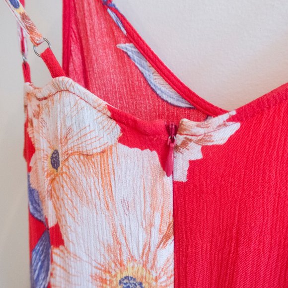 Red Floral Jumpsuit - Picture 7 of 7